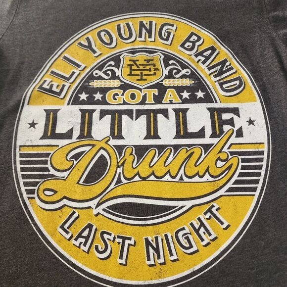 Canvas Bella Eli Young Band Got a Little Drunk Last Night Tshirt Size Small - Picture 2 of 5